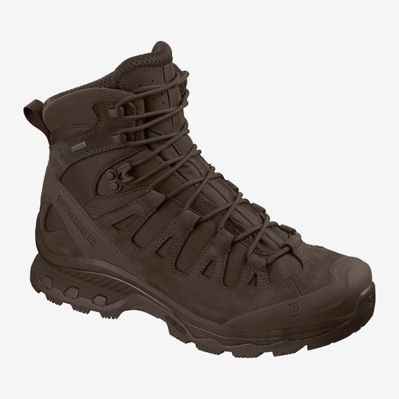 Salomon QUEST 4D GTX FORCES 2 EN Mens Tactical Boots Chocolate UK UNYT